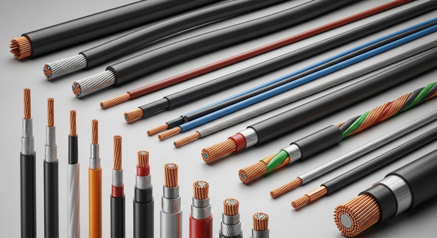 أنواع كابلات الكهرباء