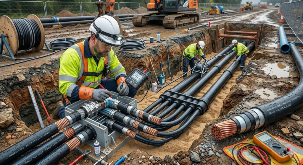 صيانة الكابلات الكهربائية