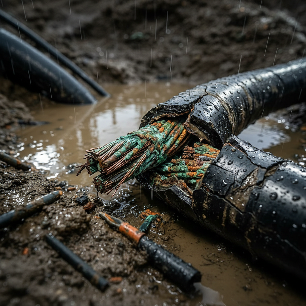 تآكل الكابلات الكهربائية
